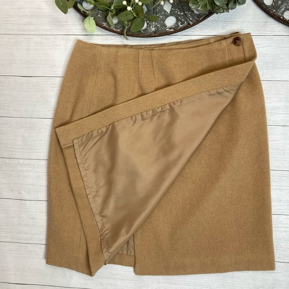 Vintage David N Camel Hair Wrap Skirt - Picture 7 of 12